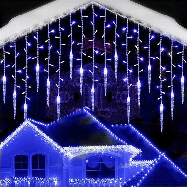 LED Christmas Wreath Ice Pillar Curtain Lights