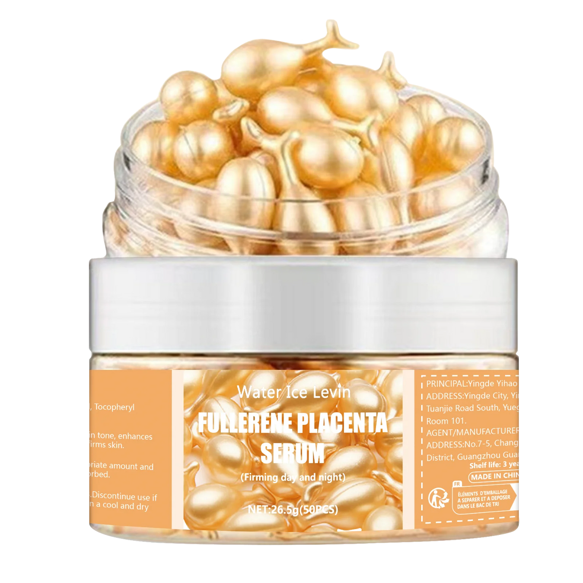 50-Piece Collagen & Hyaluronic Acid Face Serum Capsules