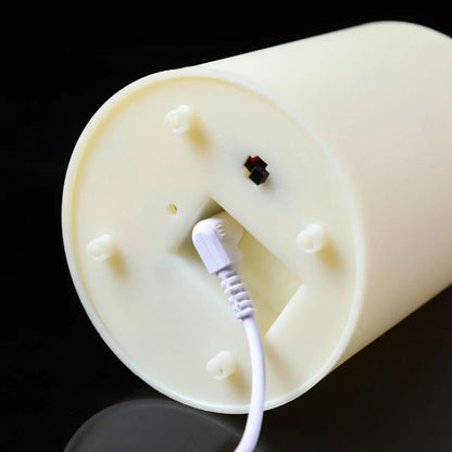 USB Rechargeable Remote Control LED Moving Wick Candles
