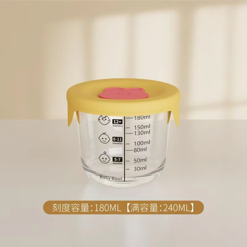 Mini Glass Bowl with Silicone Lid Leakproof
