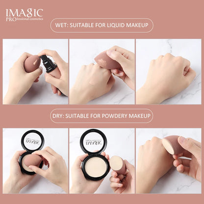 IMAGIC 3-Piece Wet & Dry Makeup Puff Set