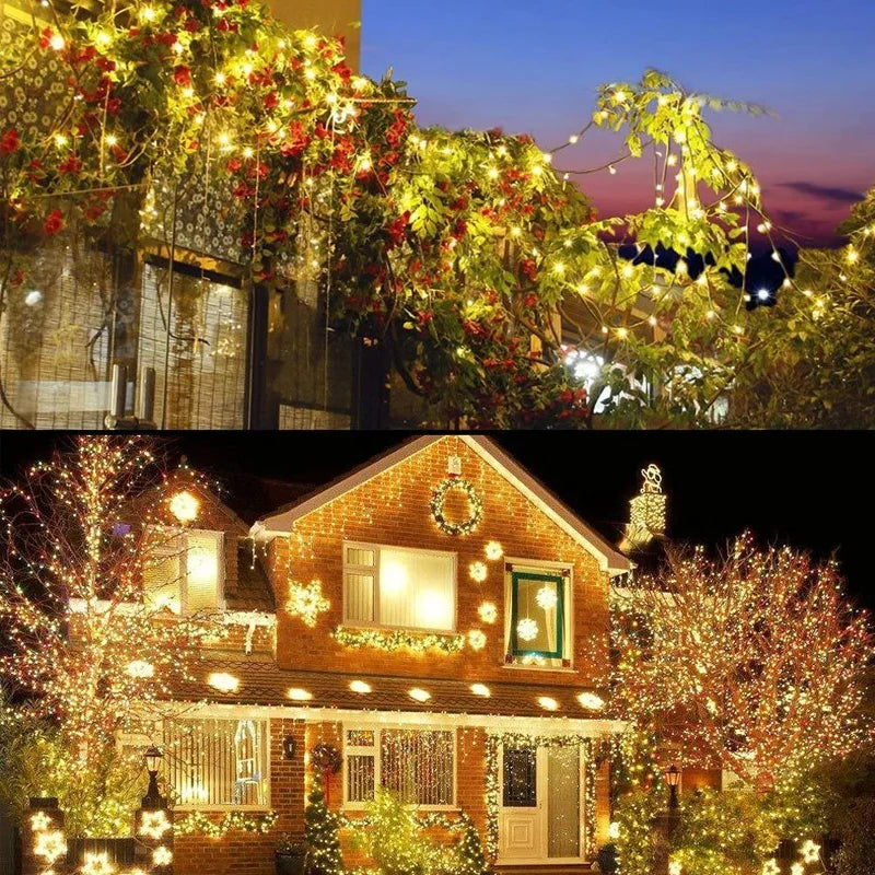 Green Cable LED Christmas String Fairy Lights