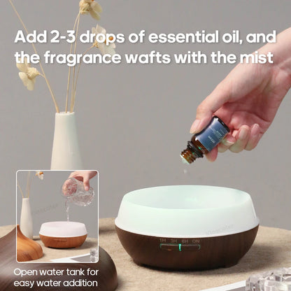 KINSCOTER 300ml Wood Grain Aromatherapy Diffuser