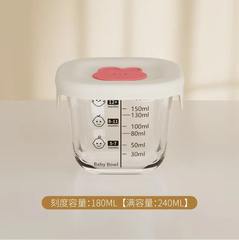 Mini Glass Bowl with Silicone Lid Leakproof