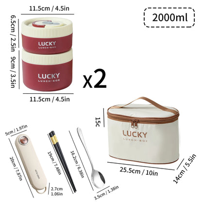 WORTHBUY Insulated Stainless Steel Thermal Lunch Box