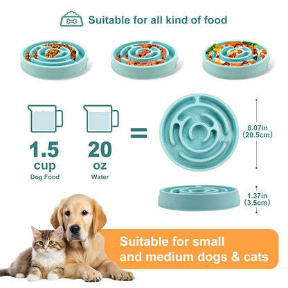 Slow Feeder Dog Bowl Anti-Gulping Pet Bowl